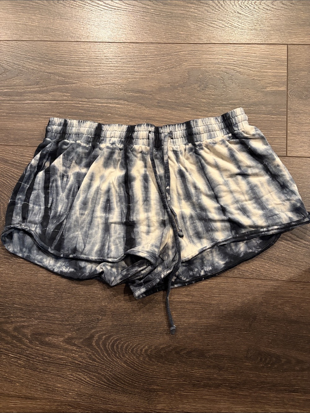 Others Follow Tie-Dye Athletic Lounge Shorts - Navy and Cream